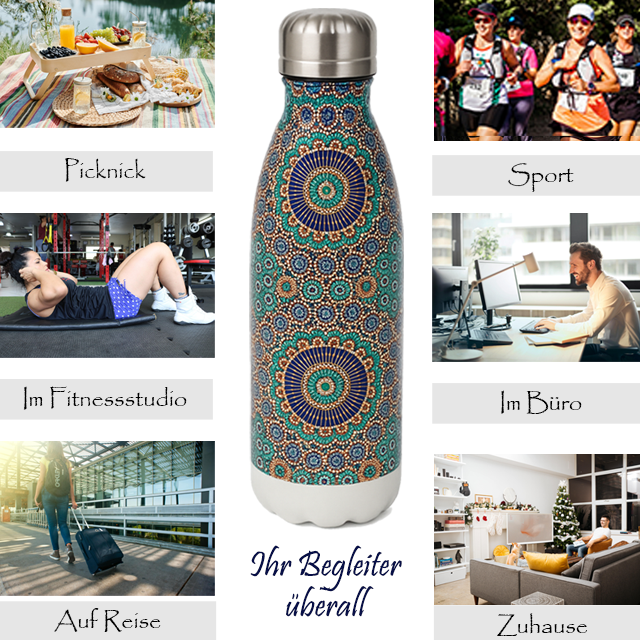 Andalous Trinkflasche Edelstahl – Bild 3